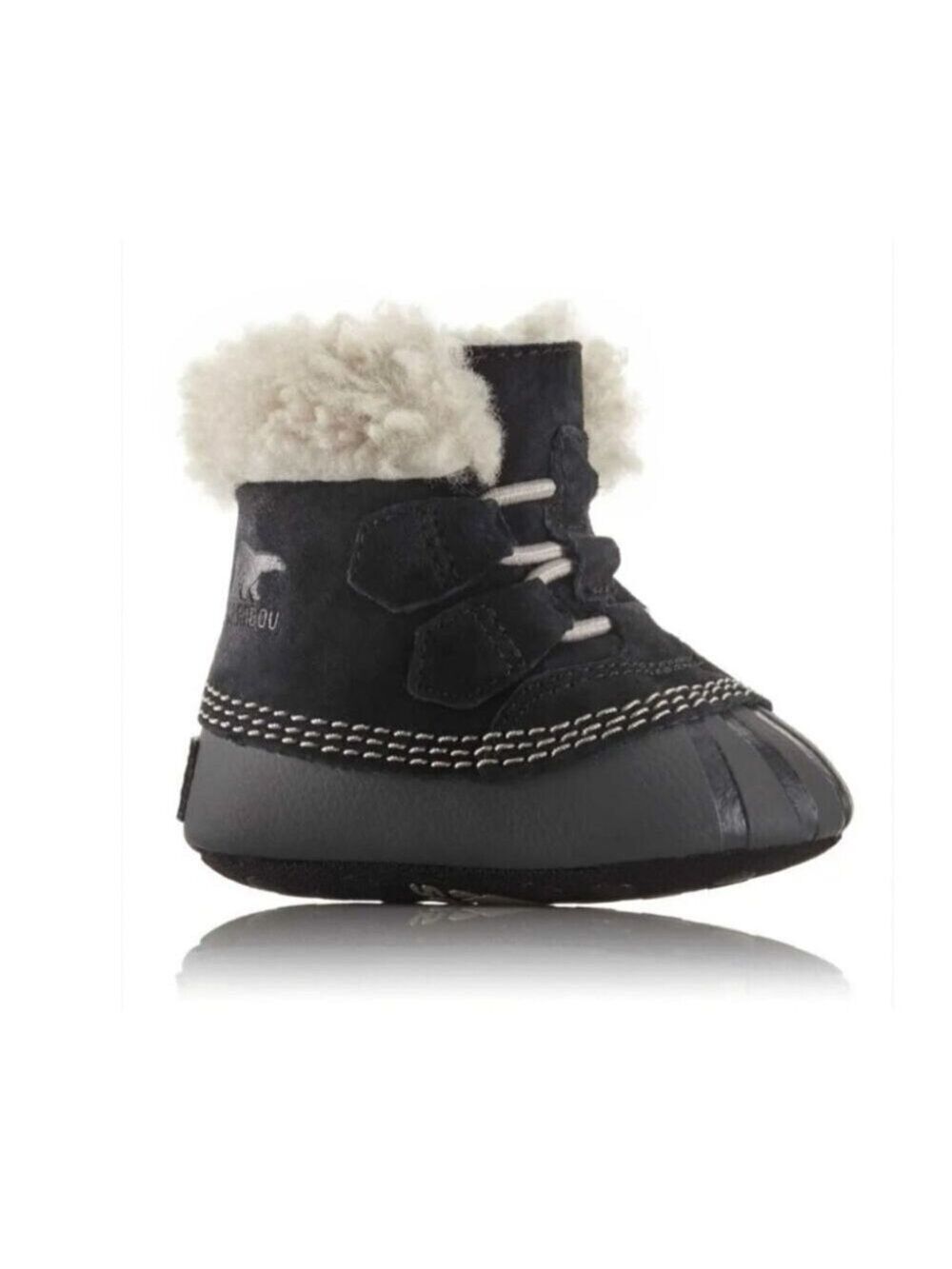 SOREL | Caribootie Snow Boots black Suede Shearling Baby Sz 1